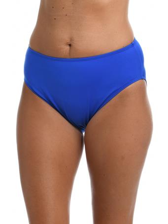 24TH & OCEAN - Solid Mid Waist Hipster Bikini Bottom SAPHIRE
