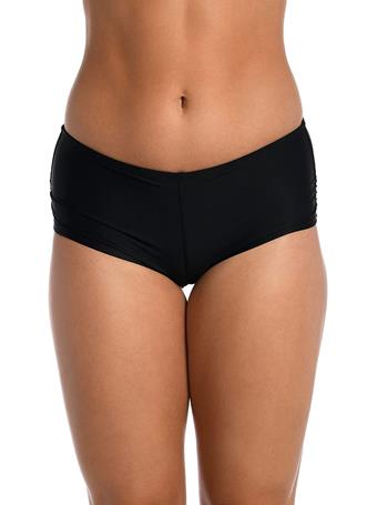 HOBIE - Hot Pant Swim Bottoms Bikini Bottom Swimsuit  BLACK