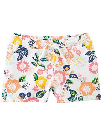 CARTER'S - Baby Floral Pull-On French Terry Shorts IVORY