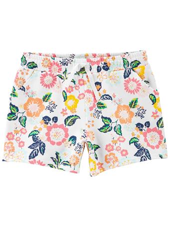 CARTER'S - Kid Floral Pull-On French Terry Shorts IVORY