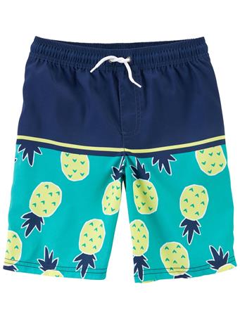 CARTER'S - Kid Pineapple Swim Trunks NAVY