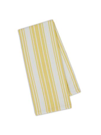 DESIGN IMPORTS - Lemon Zest Stripe Dishtowel WHITE
