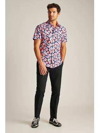 BONOBOS - Stretch Riviera Short Sleeve Shirt POP FLORAL PINK