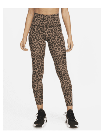 NIKE - One Women's High-Waisted Printed Leggings ARCHAEO BROWN