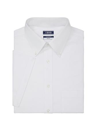 IZOD - Regular Fit All-Over Stretch Short Sleeve Shirt 110 WHITE