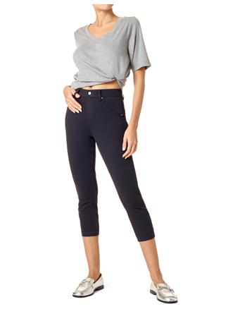 HUE - Hi-Rise Ultra Soft Denim Capri Legging BLACK