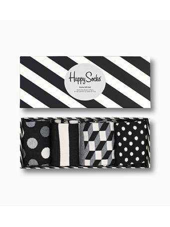 HAPPY SOCKS - 4-Pack Classic Black & White Socks Gift Set MULTI