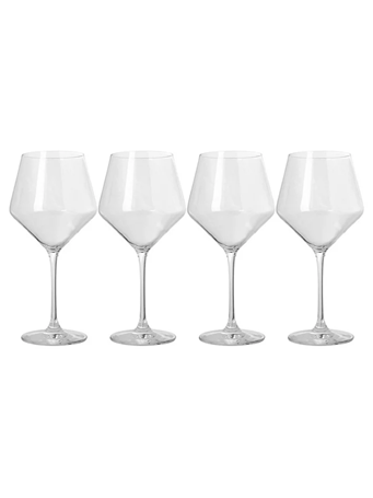 HOME ESSENTIALS - Vivid Red Wine Glasses Set of 4 23.5Oz CLEAR