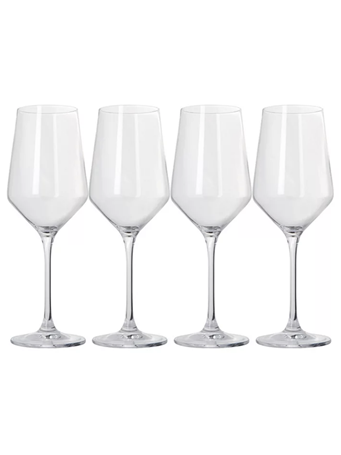 HOME ESSETIALS - Vivid White Wine Glasses Set of 4 14Oz CLEAR