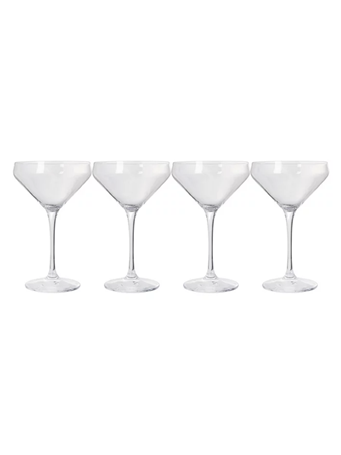 Home Essentials  - VIVID S4 MARTINI GLASSES 10.5OZ CLEAR