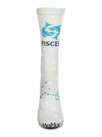 ME MOI -  Pisces Zodiac Sign Crew Socks ASST