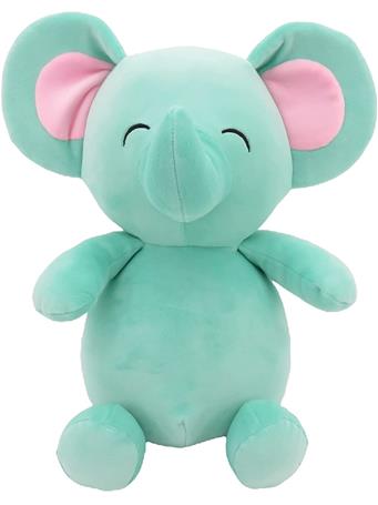 LINZY TOYS - Plush 12" Smoochy Pals Sitting Elephant Ultrasoft Stuffed Animal Plush Toy NO COLOR