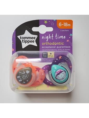 TOMMEE TIPPEE - 6 - 18 Month Night Time Pacifier - 2 Pack  NO COLOR