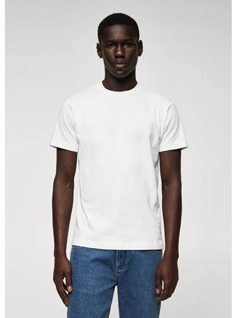 MANGO - Sustainable Cotton Basic T-shirt WHITE