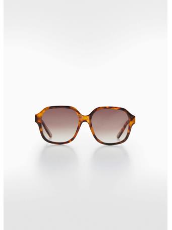 MANGO - Retro Style Sunglasses DARK BROWN