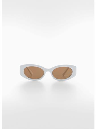 MANGO - Oval Sunglasses WHITE