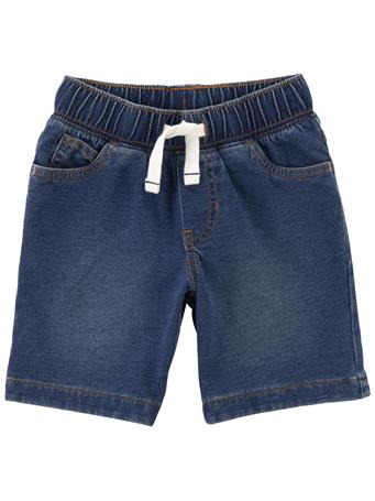 CARTER'S - Baby Pull-On Knit Denim Shorts BLUE