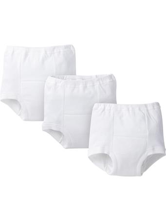 GERBER CHILDRENSWEAR - 3-Pack White Training Pants WHITE