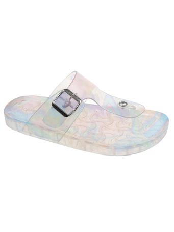 CAPELLI - Iridescent Transparent PVC T-Strap Sandal with Buckle Multi