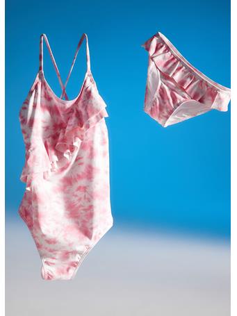 MANGO - Tie-dye Print Swimsuit PINK