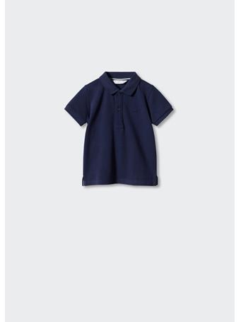 MANGO - 100% Cotton Polo Shirt NAVY