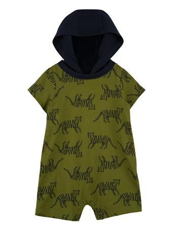CARTER'S - Baby Hooded Tiger Romper GREEN
