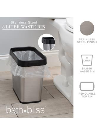 BATH BLISS - Waste Bin STAINLESS STEEL