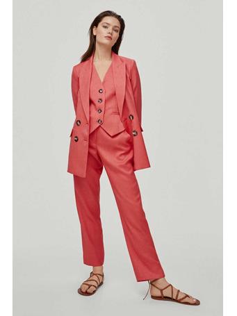 PEDRO DEL HIERRO - Double-Breasted Blazer With Contrasting Buttons. CORAL