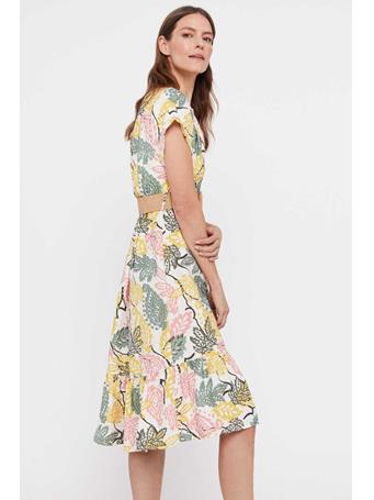 CORTEFIEL - Comfort Dress With Belt WHITE PRIN