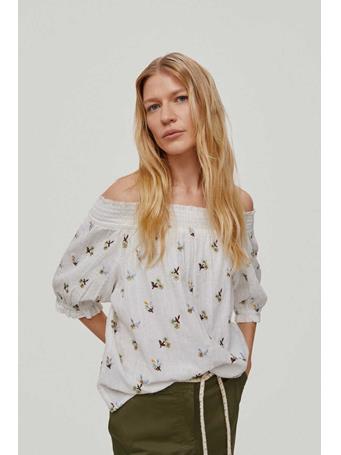 PEDRO DEL HIERRO - Embroidered Off-Shoulder Blouse IVORY