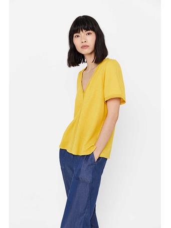CORTEFIEL - Comfort Lace Blouse YELLOW/PIS