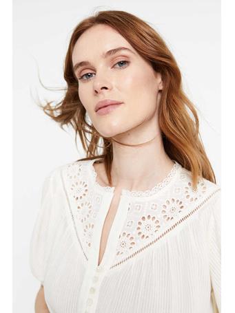 CORTEFIEL - Blouse With Schiffly WHITE