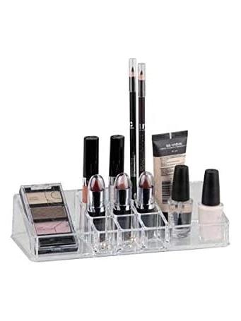  HOME BASICS - Multi-Functional Plastic 11 Compartment Makeup Organizer  NO COLOR