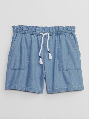 GAP - Kids Utility Pull-On Shorts with Washwell LIGHT WASH