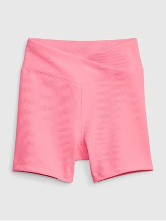 GAP - Kids Crossover Rib Bike Shorts NEON IMPULSIVE PINK