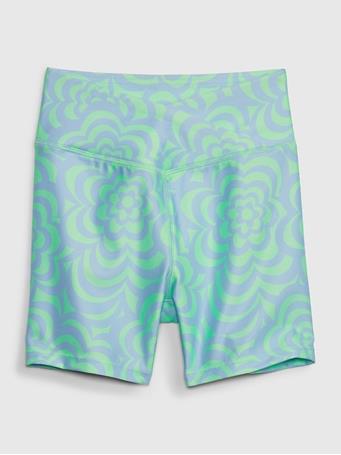 GAP - Kids Recycled Crossover Bike Shorts GREEN PRINT COMBO A