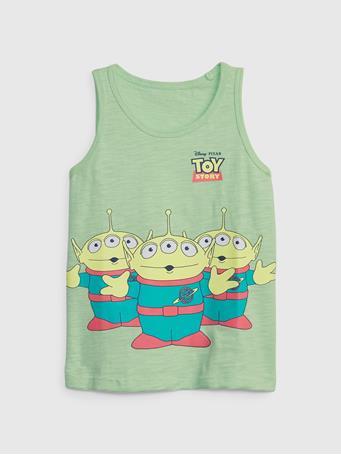 GAP - Toy Story Graphic Tank Top NEON MINT GREEN