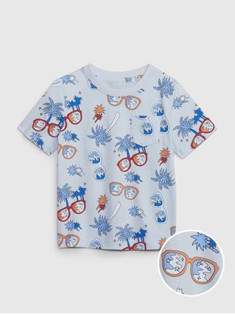 GAP - Toddler 100% Organic Cotton Mix and Match Graphic T-Shirt SERENE BLUE