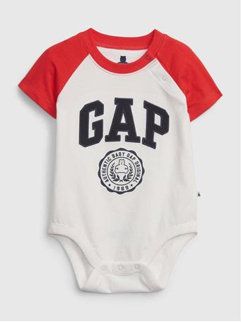 GAP - Baby Logo Raglan Bodysuit TOMATO RED 18-1660TCX
