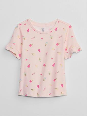 GAP - Ruffle Print T-Shirt RAINBOW POPSICLE