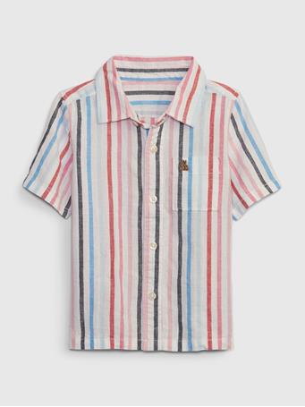 GAP - Toddler Linen-Cotton Shirt SP RWB MLTSTR WOV