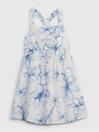 GAP - Toddler Linen-Cotton Floral Dress SP RWB FL WHT