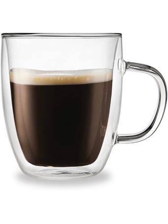 GODINGER - Double Wall Short Coffee Mug CLEAR