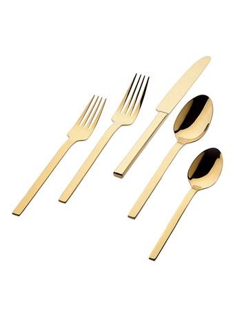 GODINGER - Atlas Mirrored Gold 18/0 Stainless Steel 20 Piece Flatware Set - Service For 4 GOLD