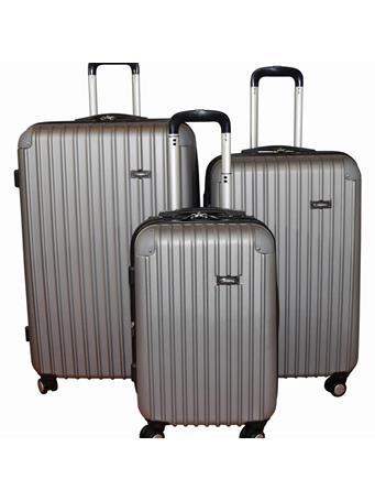 KEMYER - 3 Piece Two Tone Luggage Set SILVER