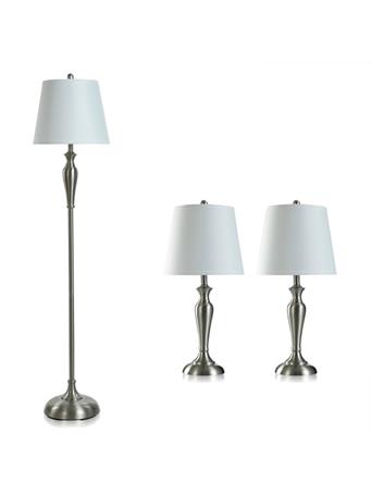 STYLECRAFT LAMPS INC - Brushed Steel Set SILVER