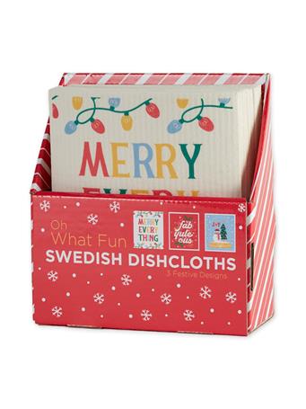 DESIGN IMPORTS - Oh What Fun Swedish Dishcloth ASSORTED