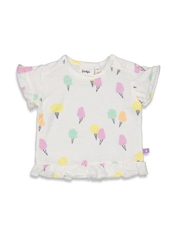 FEETJE - COTTON CANDY Allover Print Top OFF WHITE