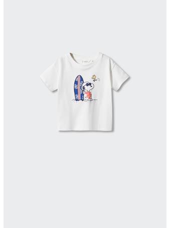 MANGO - Snoopy Printed T-shirt IVORY
