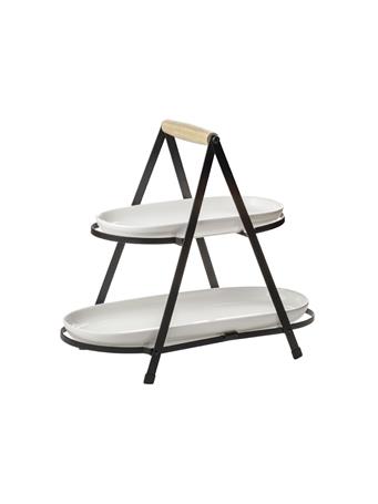LADELLE - 2 Tier Serving Tower WHITE